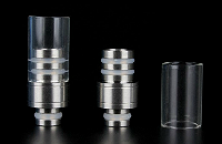 Detachable Top Pyrex & Metal 510 Drip Tip image 1